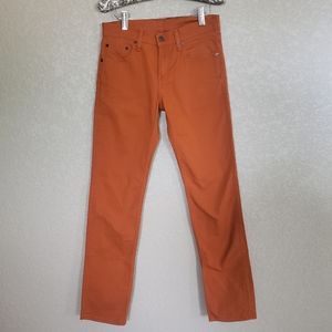Levi's 511 burnt orange color jeans